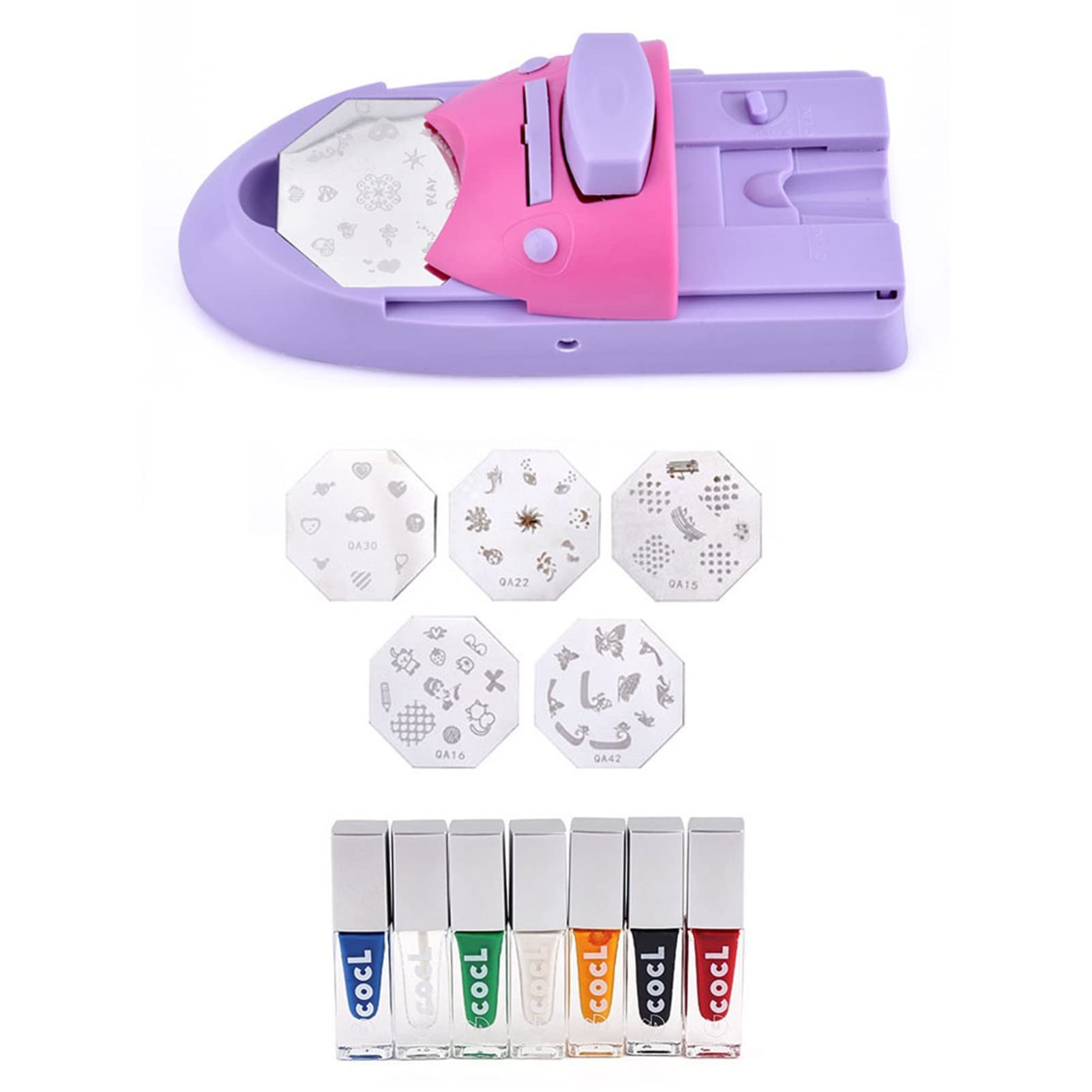 Macchina per stampante per unghie, macchina stampa portatile per nail art, facile usare per fai te (macchina con olio stampa)
