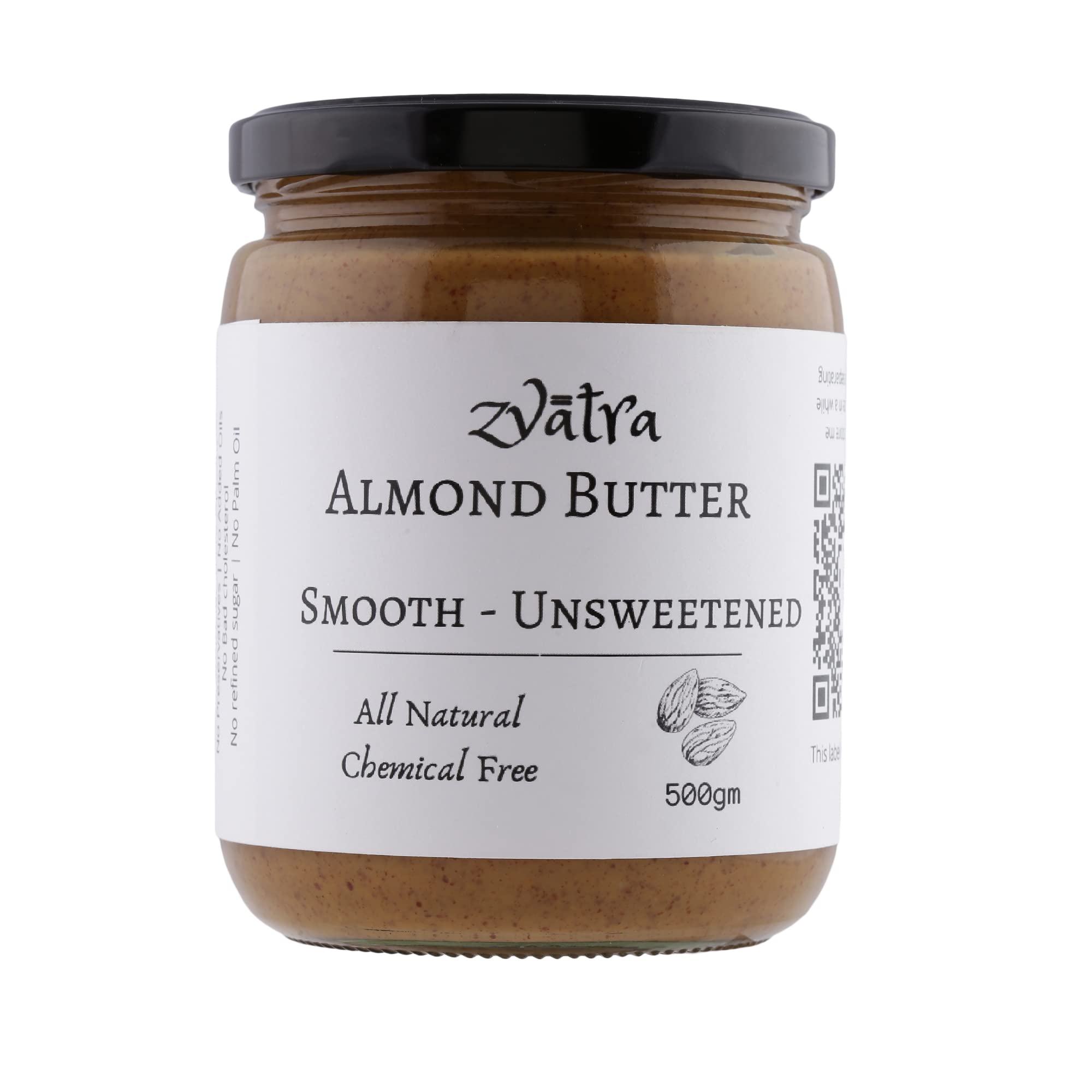 Zvatra Almond Butter Unsweetened Creamy (1kg) | 500GM*2| Made To Order | Organic Natural Smooth Nut Butter | Vegan Keto | Slow Roasted & Stone Ground| Unsweetened Almond Butter |24.6Gm Protein|
