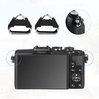 6pcs Camera Quick Release Strap, Adjustable Quick Release Buckle for Camera Strap Quick Release Clips Connector Buckles Connect Adapter to Camera Neck Strap (Black)