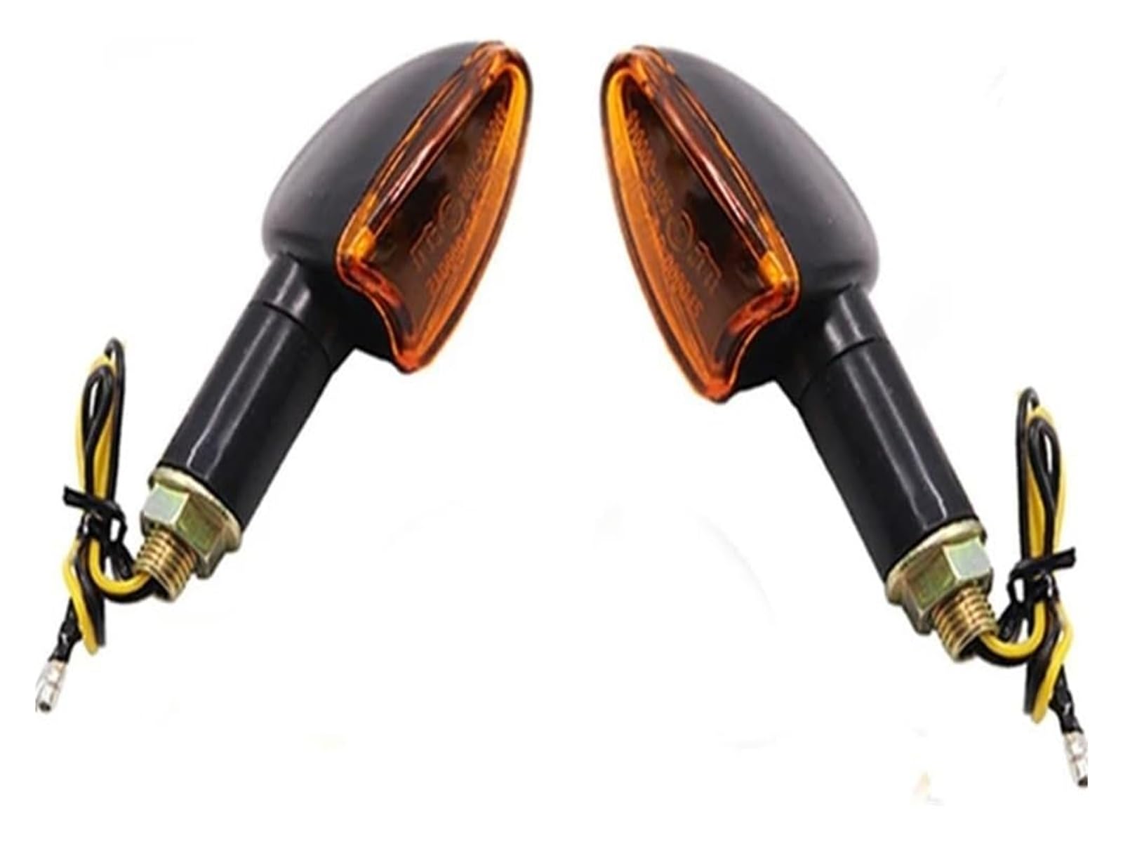 QWQNMC Indicatore Direzione Moto Moto Frecce Indicatori di Direzione Luci Lampada 12V 10mm Indicatore(2 PCS-Long)