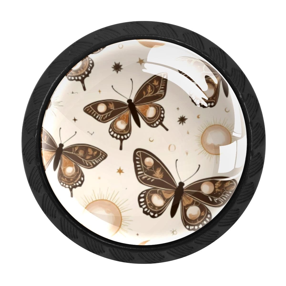 Heoeh Multi 9 4 Pcs Kitchen Cabinet Knobs, Boho Butterfly Drawer Knobs Dresser Handles