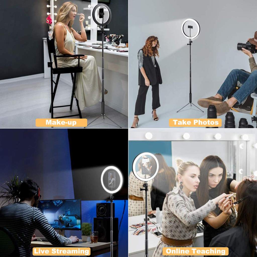 Luce Ad Anello, Luce Ad Anello Da 10 Pollici, Luce Ad Anello Per Trucco Da Scrivania Con 3 Modalità Di Illuminazione Dimmerabili Per Streaming Live E Fotografia Video Su Youtube