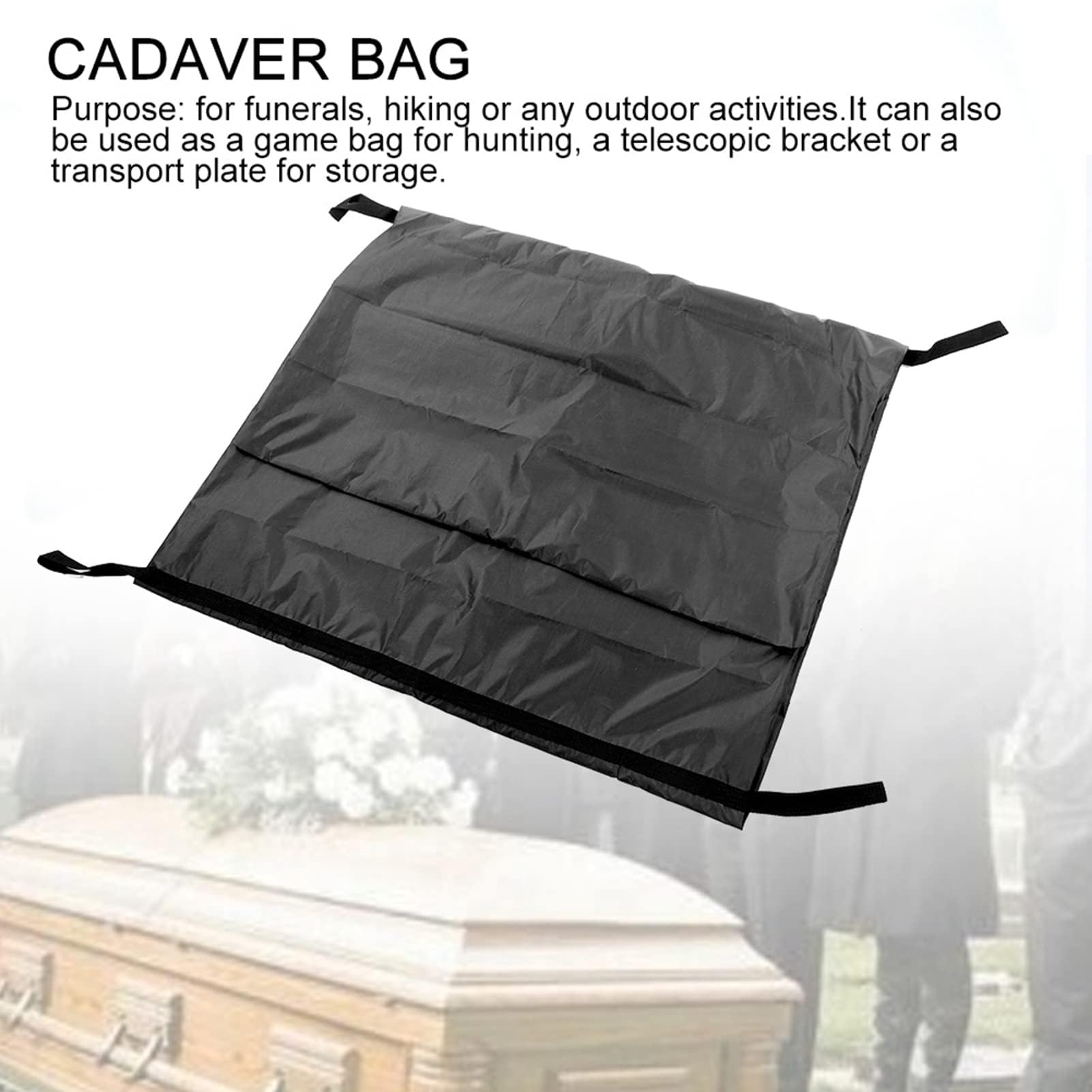 Mumusuki Sacco per Cadaveri in Tessuto Oxford210D Impermeabile con Design Portatile a Prova di Perdite per il Trasporto Funebre in Ospedale (210 * 75CM)