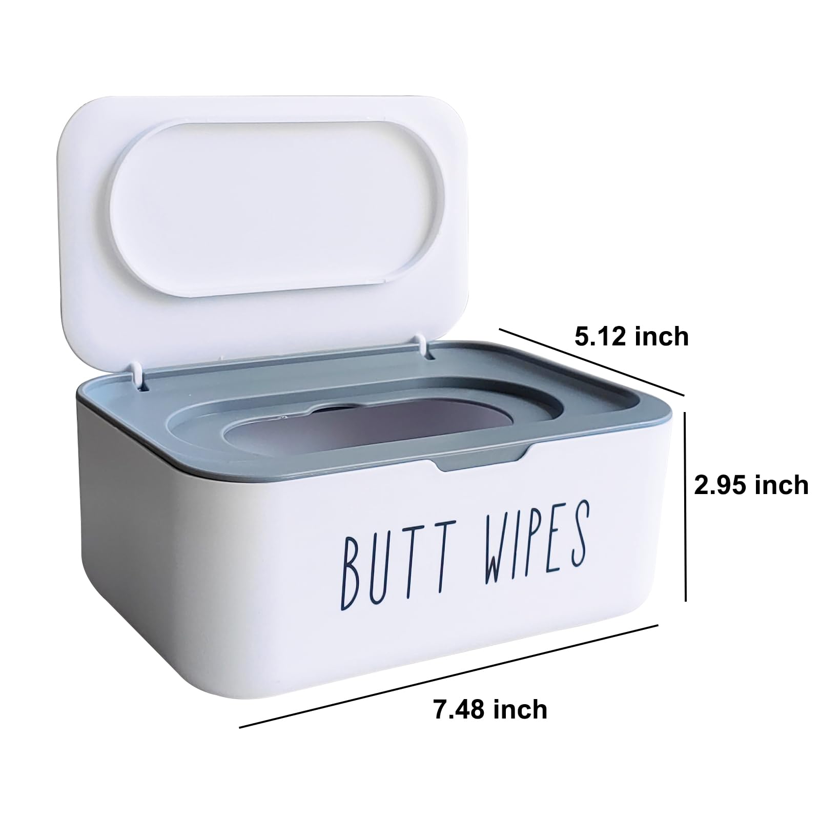 illikkuyax 3 Pack Flushable Butt Wipes Dispenser for Bathroom Toilet Wipes Container for Baby Adult, Chic Nursery Bathroom Decor, 7.48