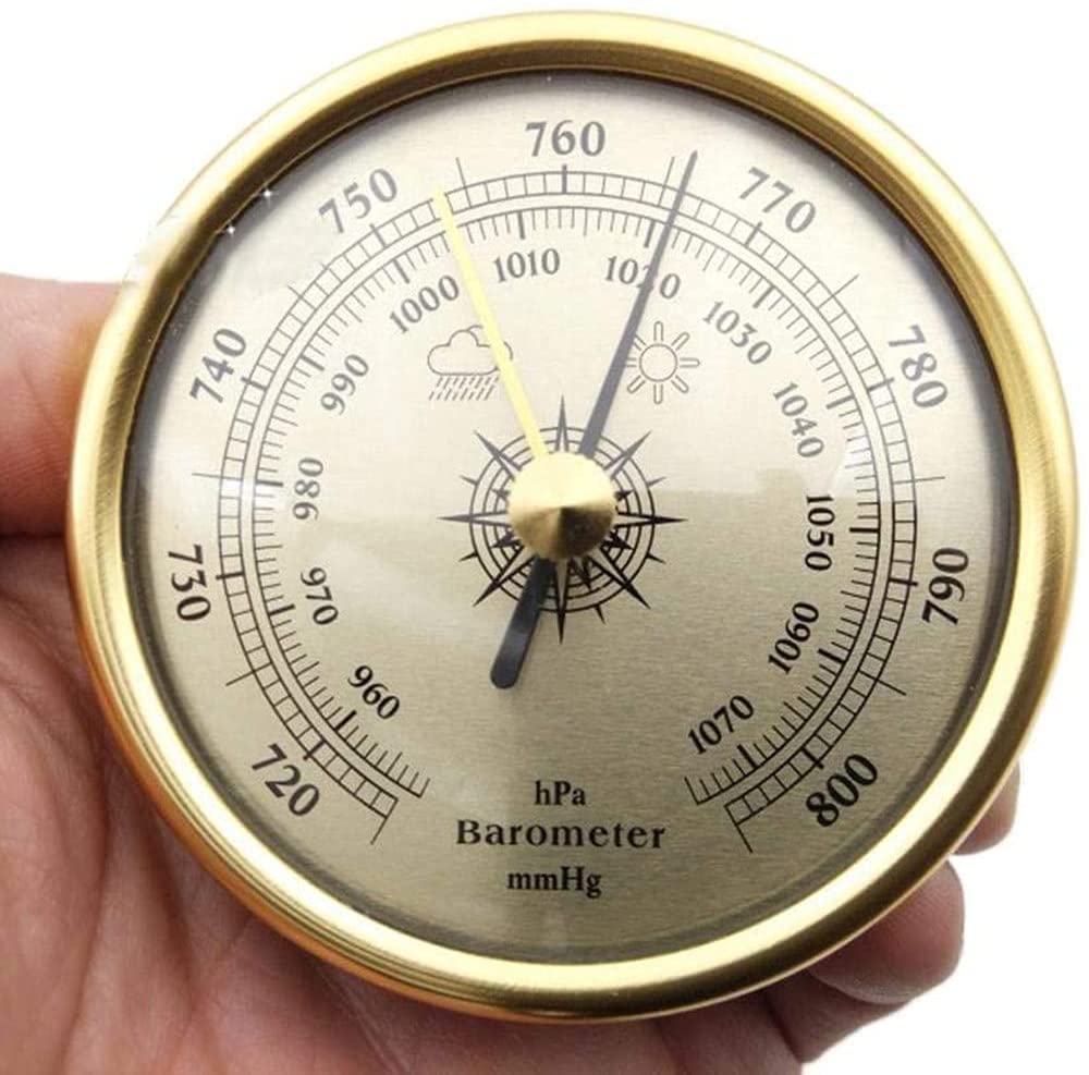Barometer， Thermometer Hygrometer Barometer 72mm, 3-teiliges Luftdruckmessgerät, Wetteruhr-Zubehör Instrumentenkopf