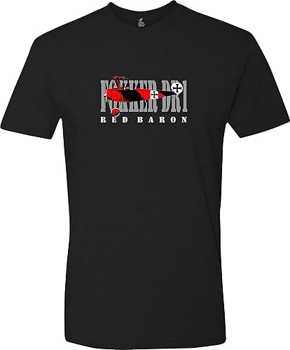 Miniatura 2 de T-Shirt Red Baron WW1 Triplane Foker DR1 (Gray) (M, black)