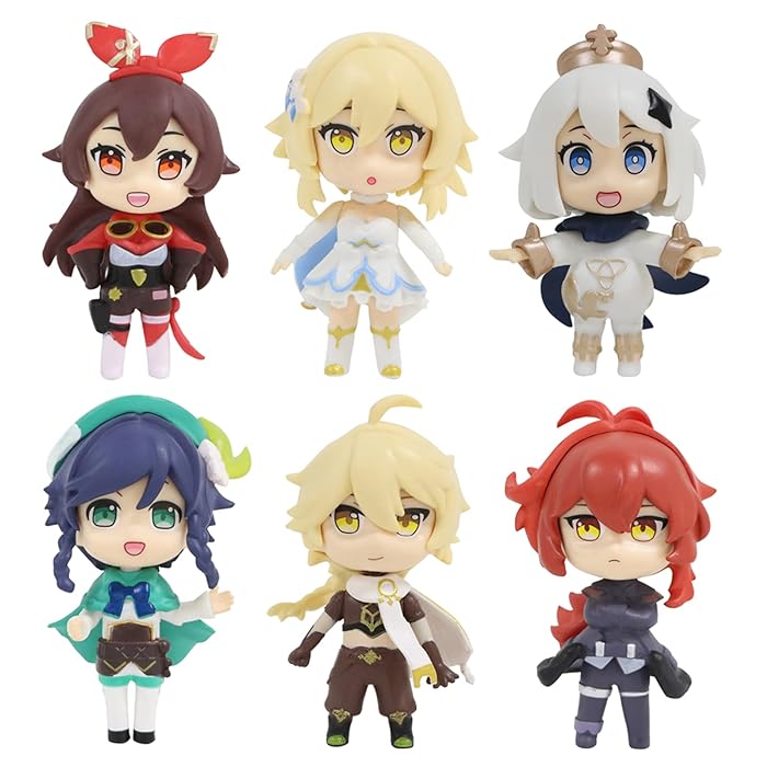 Buy 6pcs Genshin Impact Figure Set, 3.94 Inch Paimon Vinti Aether