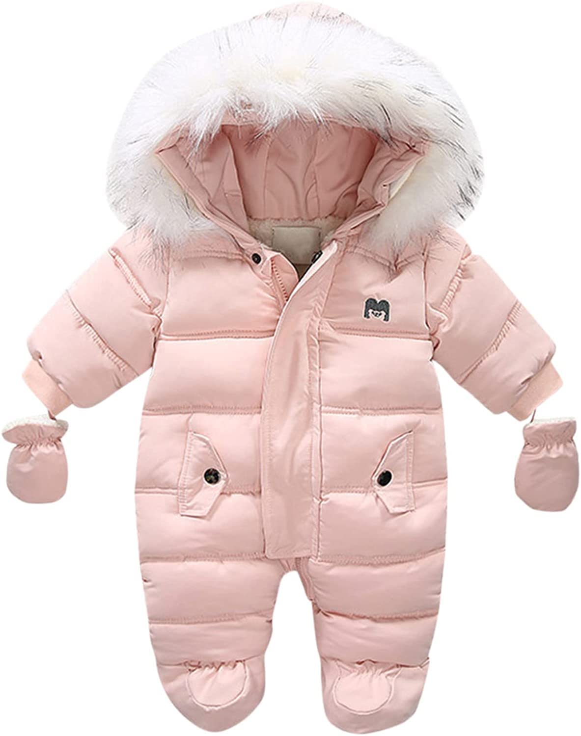 Mädchen Baby Jungen Overall Pullover Jacke Winter verdickter Hoodie Warmer Kapuzenmantel Jacke Overall Schneeanzug Overall verdickte Hose Jungen