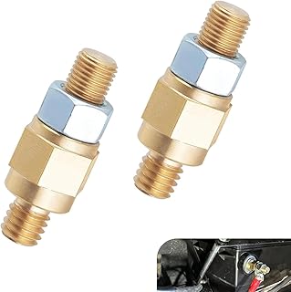 2 PCS Car Side Post Battery Terminals, Brass Heavy-Duty Stud Connectors, Threaded Post Adapters, Universal for Automotive Side Post Batteries