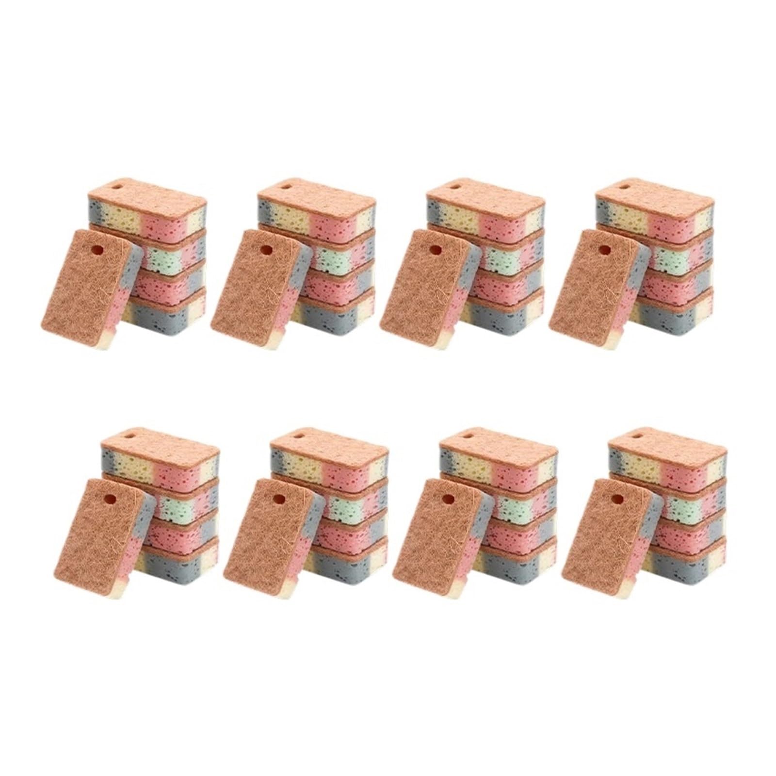 Spugna for la pulizia della cucina | Strofinare il panno abrasivo for piatti in cotone con pasta di legno(40pcs)
