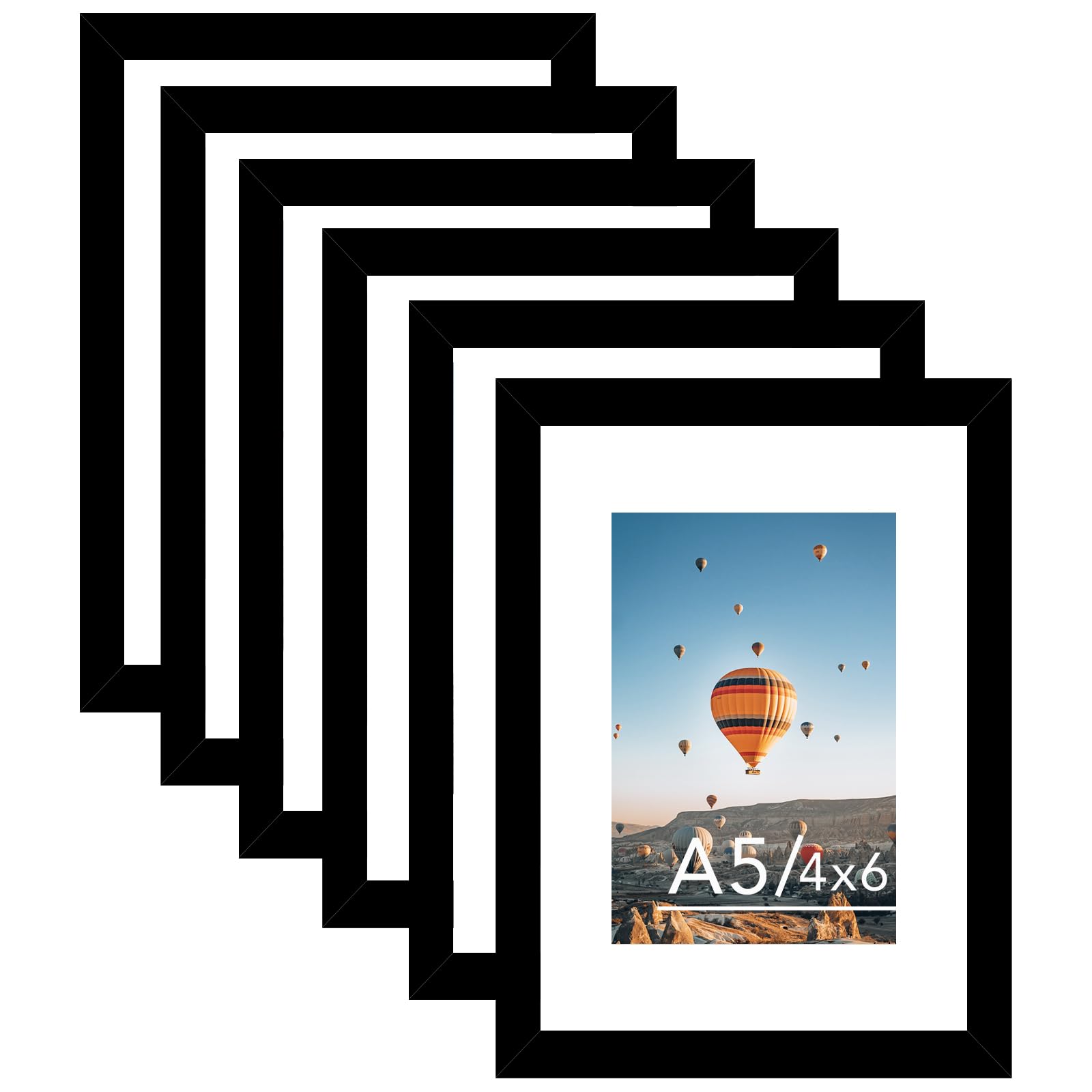 JCJMY 6-Pack Black Picture Frame