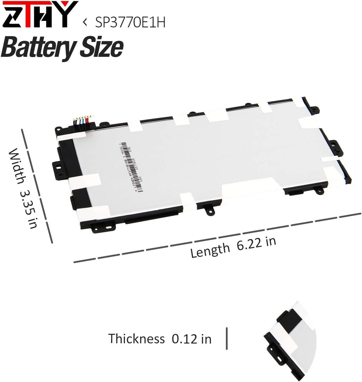 ZTHY New SP3770E1H Tablet PC Battery Replacement for Samsung Galaxy Note 8.0 GT-N5100 3G GT-N5110 GN-5120 3G 4G LTE GH-I467 SGH-I467ZWAATT with Tools 3.75V 4600mAh