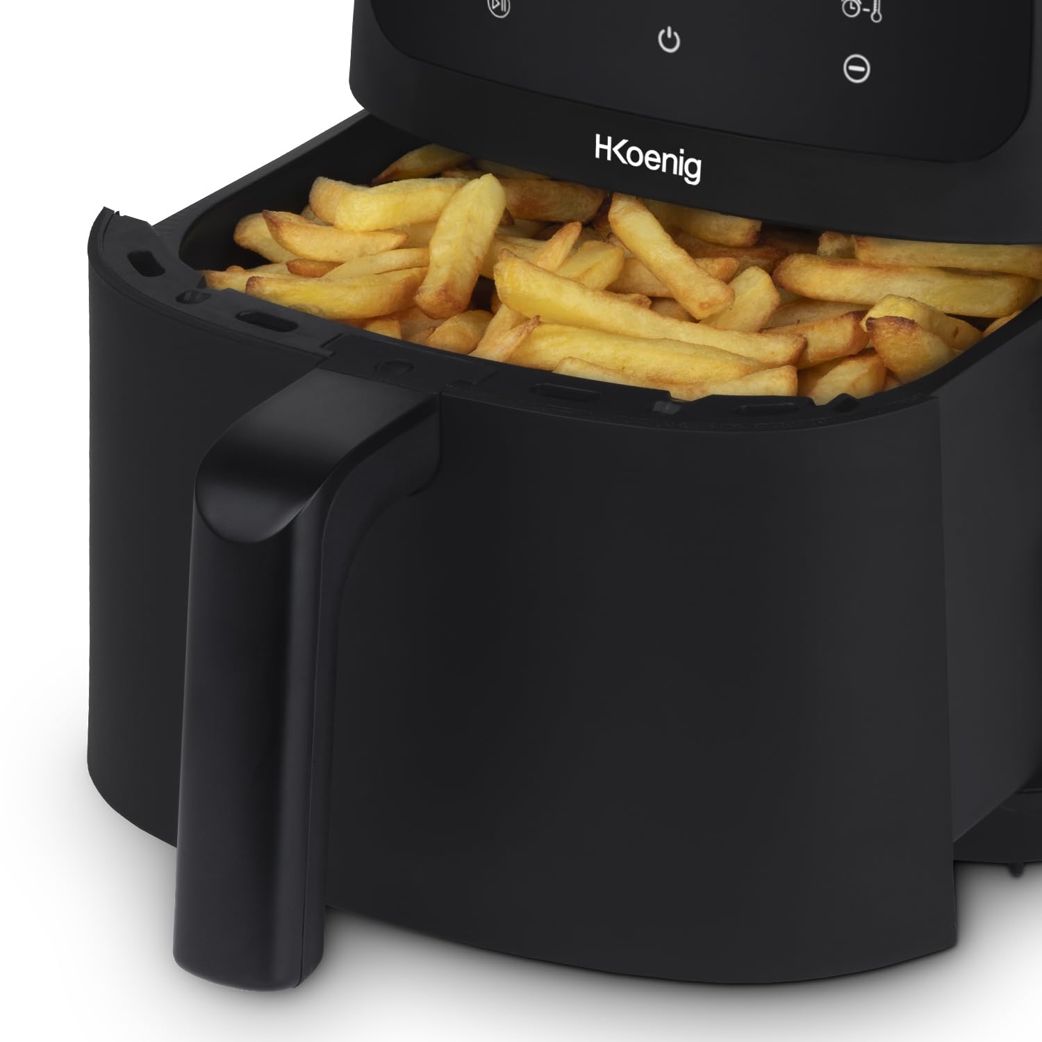 H.Koenig Freidora de aire FRY840, Capacidad 4L, Cocina hasta 6 personas, Ajustable 80-200°C, 5 Modos de Cocción, Temporizador 60min, 5 Programas, Pantalla Táctil