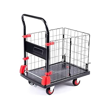 Amazon.co.jp: 頂点看板 カゴ台車 ブレーキ付き バスケット 軽量