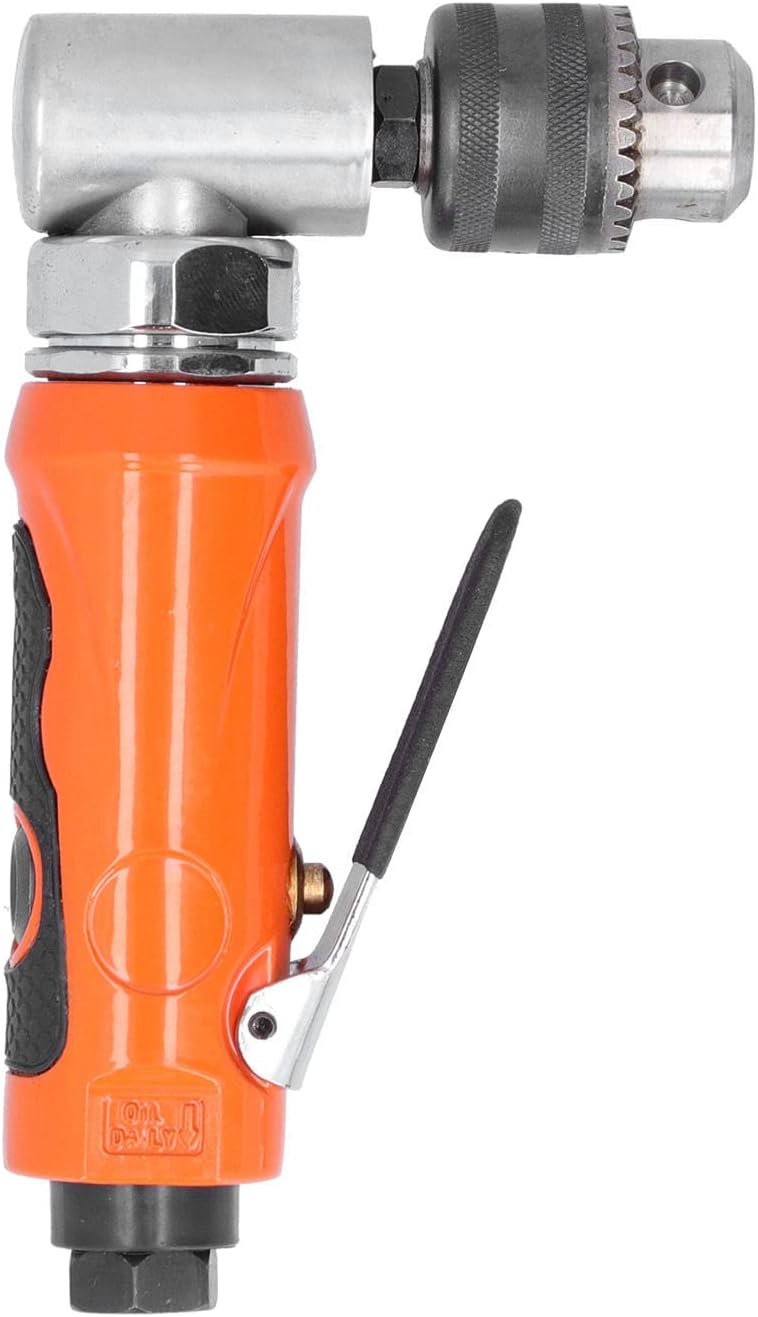 Pneumatic Drill 6.5mm Elbow Head Air Angular Drilling Machine 90° Manual Tool KP 555L for Industrial Drilling Machine Pneumatic Tools (European Style)