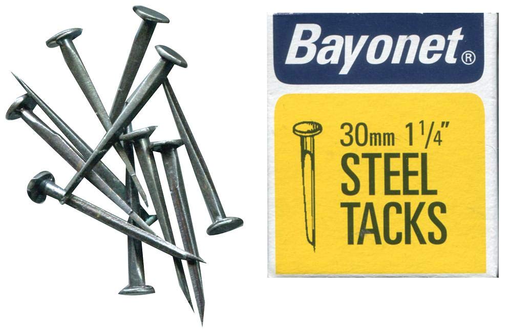 Hq Tec Nail Tacks Blued, 30Mm (50G), External Length 30Mm, Nail Material Steel, Nail Type Round Head, Product Range Bayonet - Steel Tacks, Weight 50G, Fasteners & Hardware