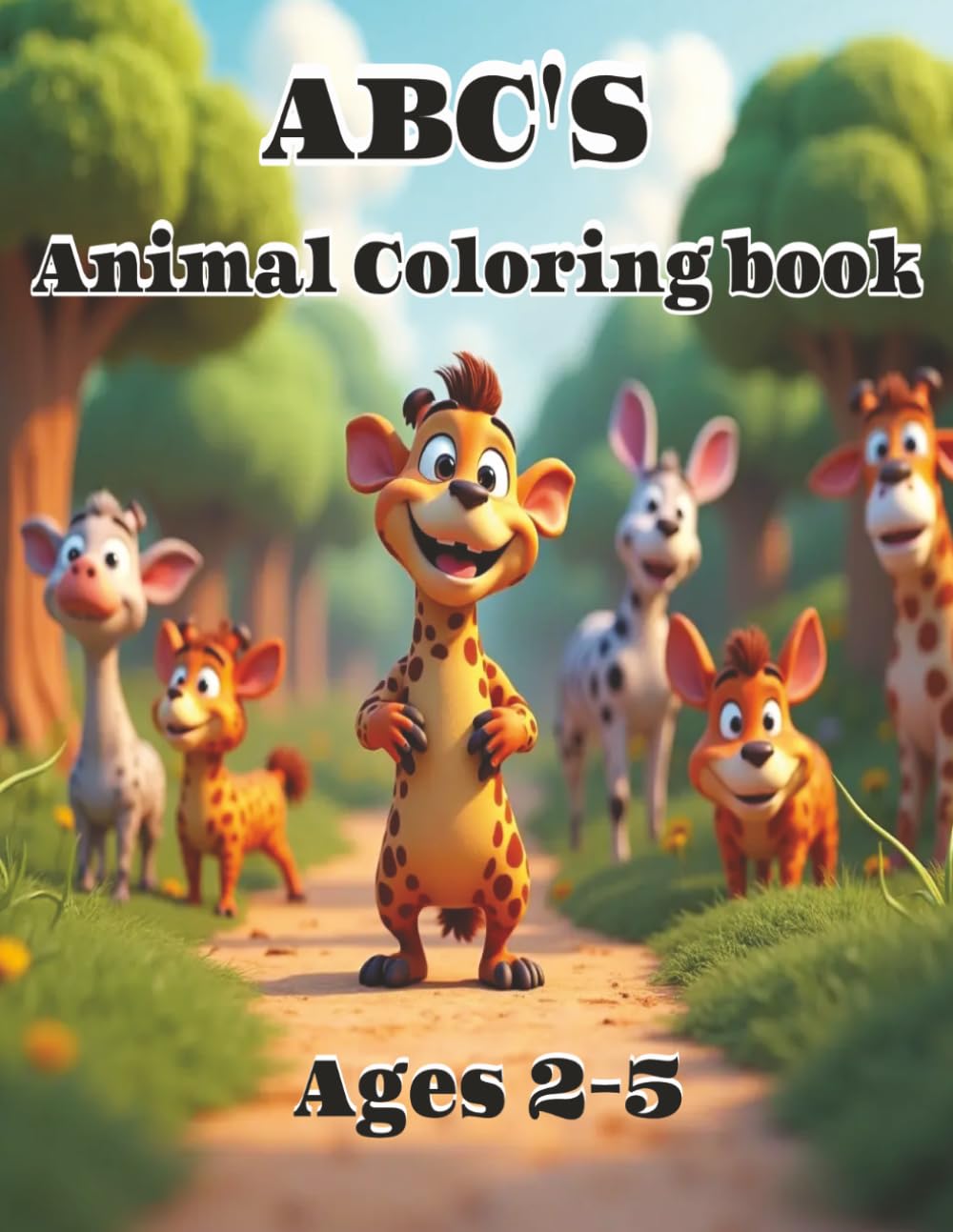 Kids ABC Animals Coloring Book: ABC Animal Coloring Book for Toddlers and Preschoolers : Color Alphabets, Animals, and Birds. For Boys & Girls