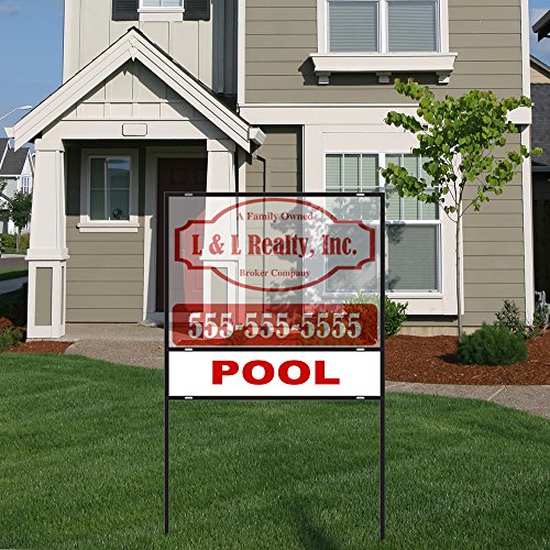 POOL Aluminum Sign Rider by BuildASign® - Double-Sided 6