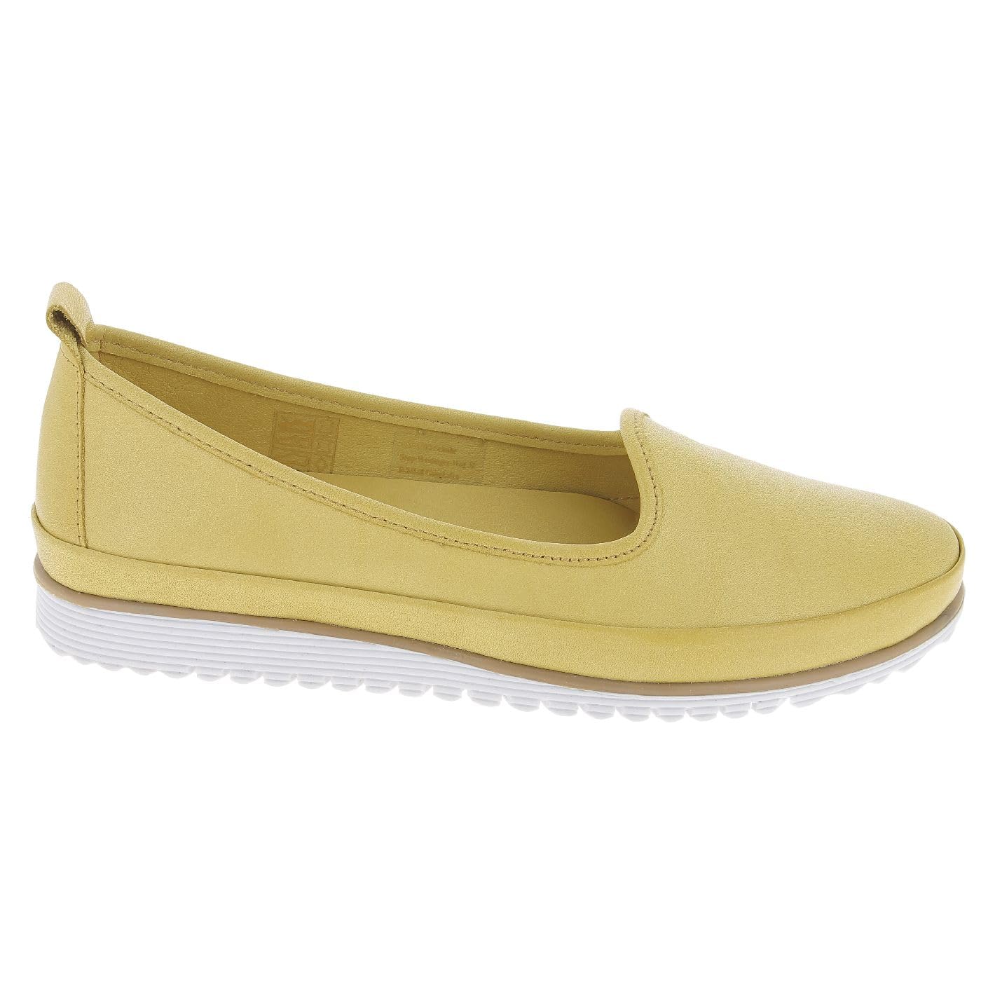 Andrea Conti Women's Damen Ballerina Ballet Flat, Lemon, 9.5 UK