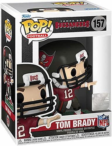 Pop Sports: Bucs Tom Brady #157 Figura de vinilo (paquete con funda protectora compatible y caja de envío Funko Pop para protección adicional)