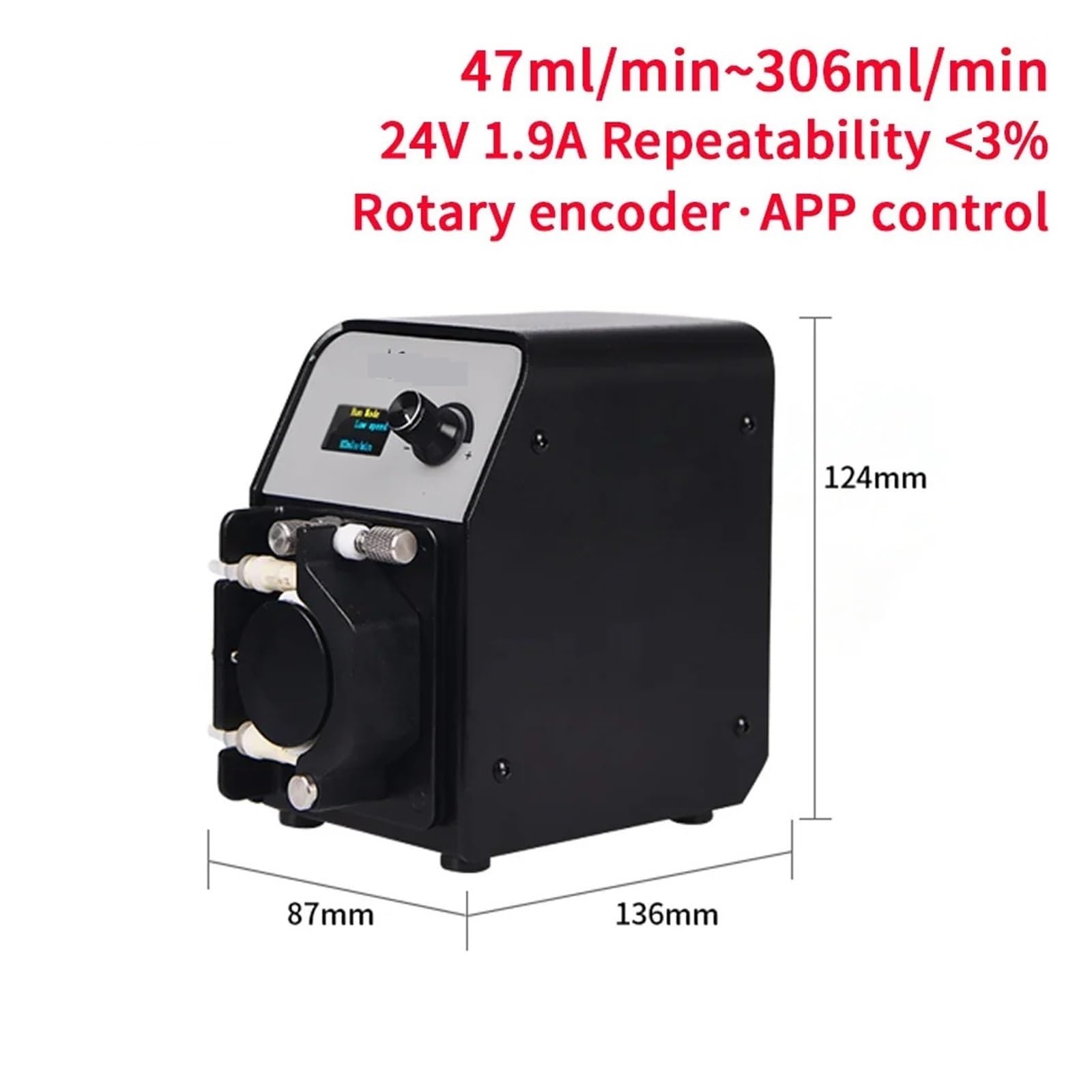 Bombas de Membrana de Alta presión Bombas sumergib Bomba peristáltica de Laboratorio, 24 V, Motor Paso a Paso, Bomba dosificadora de bajo caudal for Laboratorio y Acuario(KCS PRO-S403)