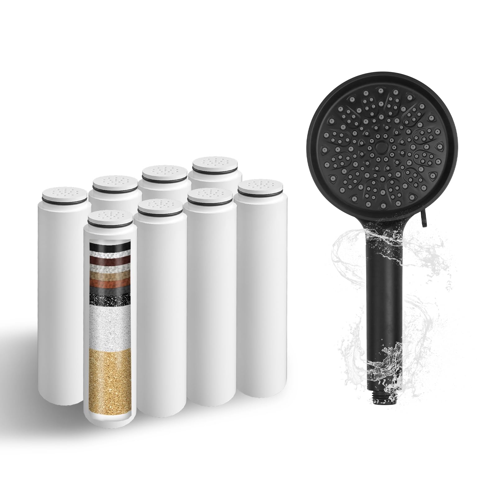 Ersatzfilter für Cobbe-Duschköpfe – Chlor- und Verunreinigungsentferner für gesunde Haut und Haare – 8 Stück