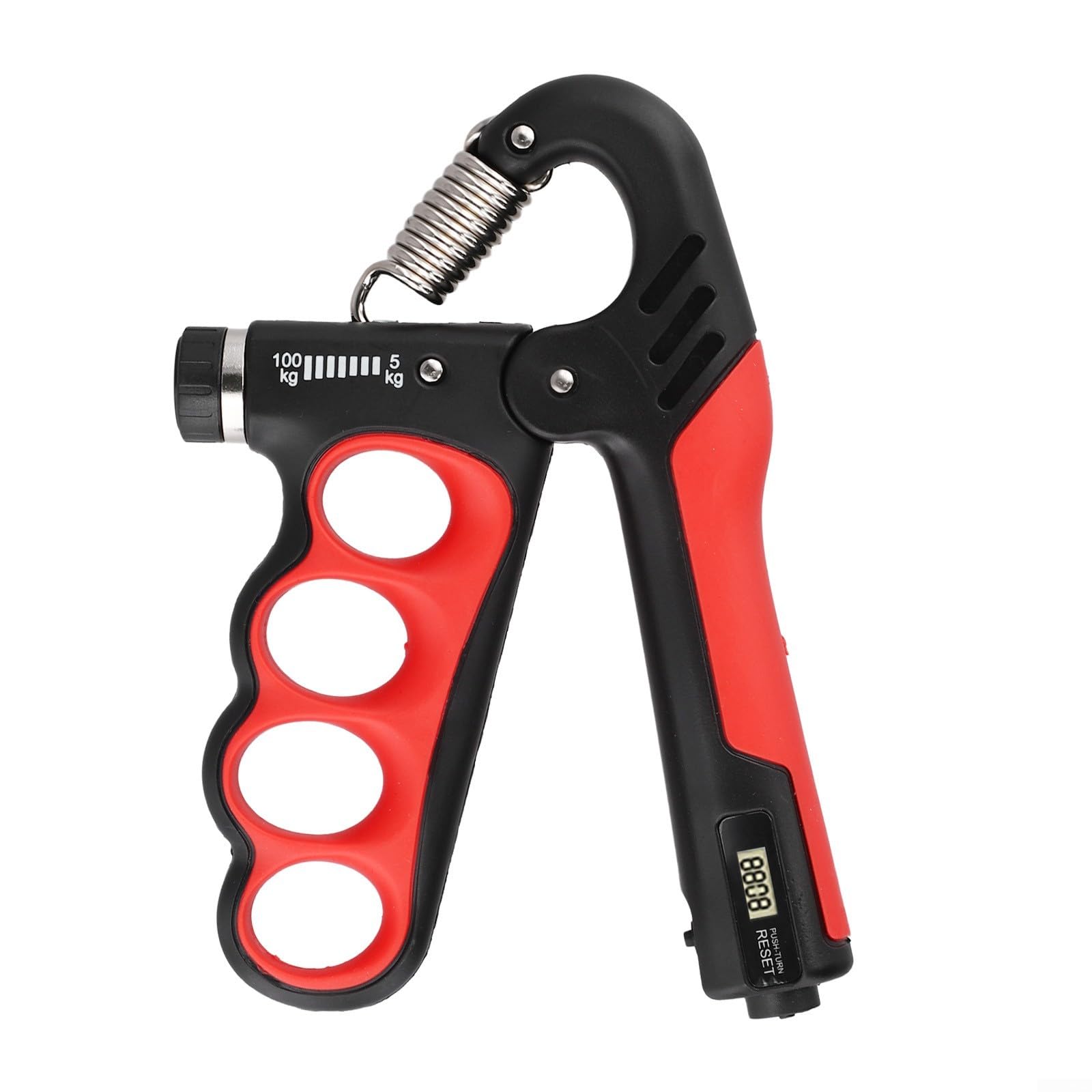 Allenatore di forza con presa regolabile da 5 a 100 kg, con controllo della resistenza e contatore elettronico, per fitness expander da polso, compatibile con TPR/PP/struttura in acciaio