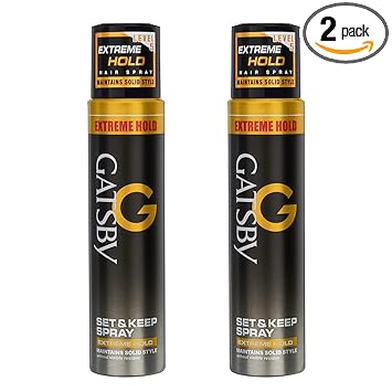 Gatsby Set & Keep Hair Spray - Extreme Hold 250ml | Styling Hair Spray | Quick Drying, Long Lasting & Natural Shine | Non Sticky & Easy Wash Off | Pack of 2 | Made in Indonesia