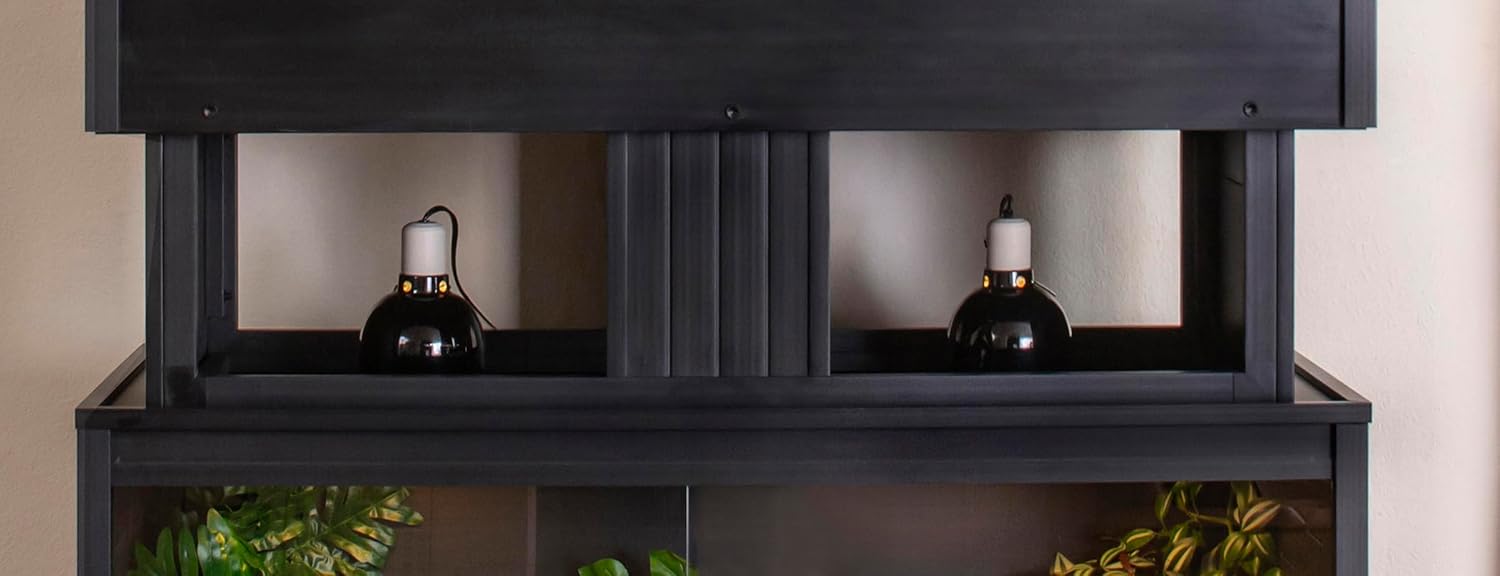 New Age Pet ECOFLEX Mojave Reptile Habitat Stacker in Large 48" Black for Lighting Support, Easy Clean, 10 Year Warranty