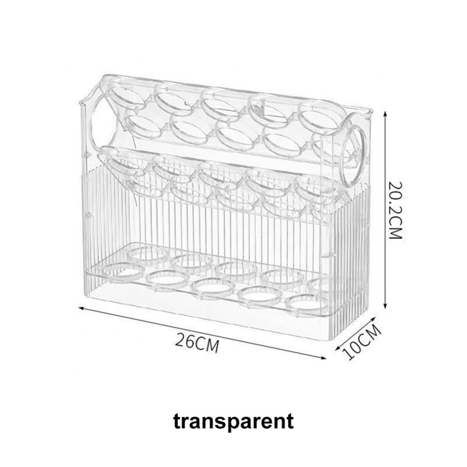 Compartimiento de Huevos para refrigerador Caja de Almacenamiento de Huevos Refrigerador de 3 Capas Soporte para Huevos Flip Egg Storage Rack Bandeja Contenedor Ahorro de Espacio Organizador