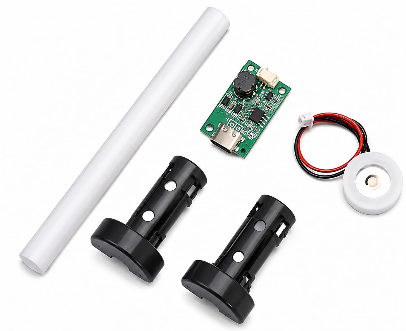 5v ultrasonic mist maker humidifier kit with type-c usb | 108khz atomization disc, driver pcb & cotton wick for diy humidifier, aroma diffuser & mist projects