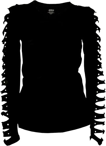 Miniatura 3 de Camiseta de alas de ángel con diamantes de imitación brillantes rasgados largos