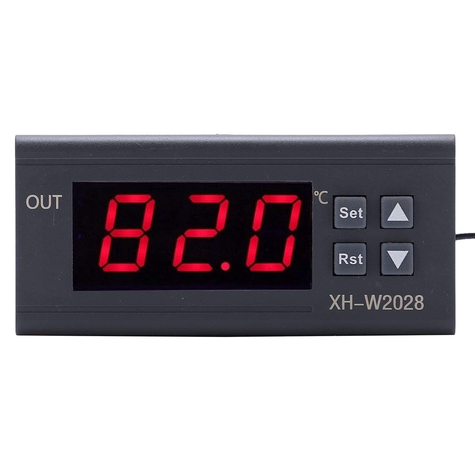 Termoregolatore digitale Termostato accurato per frigorifero e congelatore ABS fai-da-te nero (AC220V)