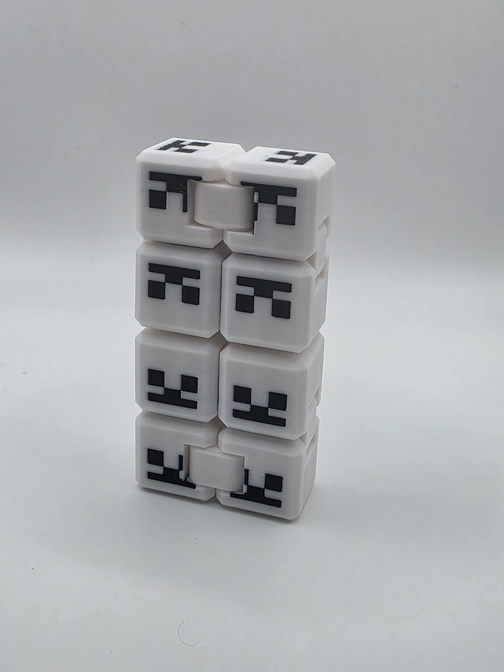 Voxel Skeleton Infinity Cube | Folding Fidget Toy | Endless Flip Cube | Sensory Desk Toy | 3D Printed