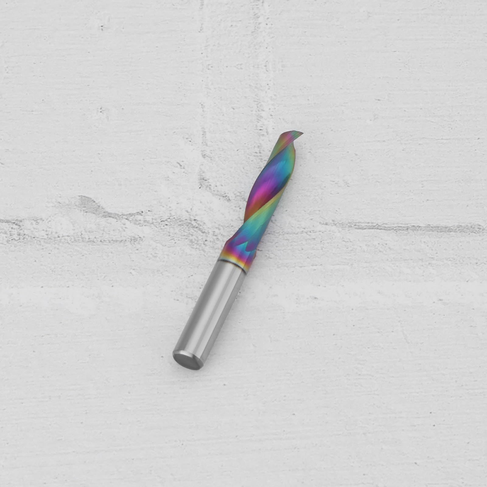 The Lord of the Tools 1x Fraise en Acier Au Tungstène avec Revêtement DLC CNC 6mm Tige Simple Fraise 22mm Longueur de Coupe 50mm Longueur Totale pour Le Traitement CNC Aluminium Cuivre Bois Acrylique