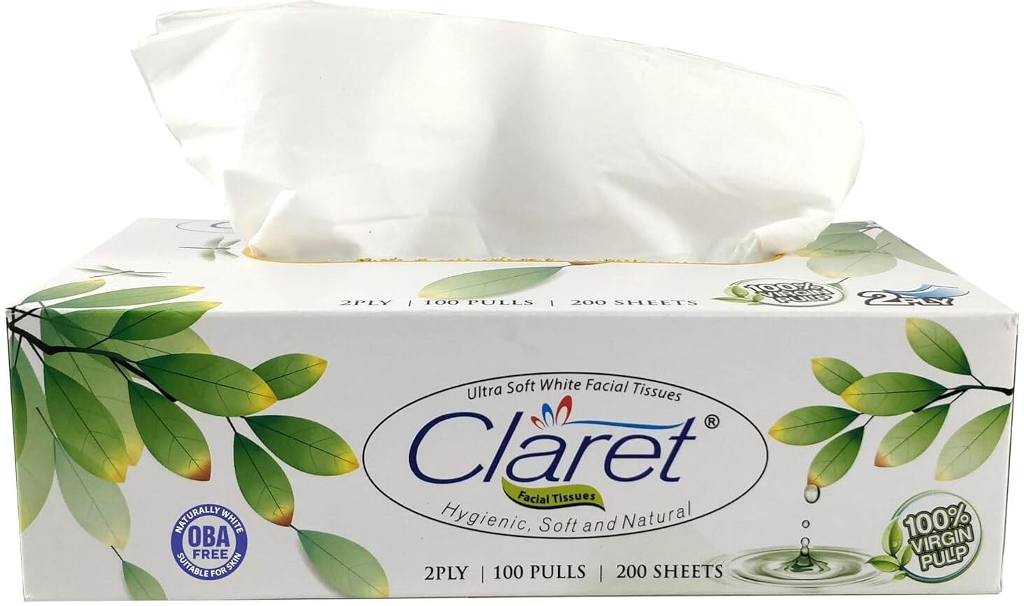 100 Pull Brown CL FT Pack 2 Dry Tissue - Super Soft Facial Tissue, Multipurpose for Personal Care, Bedside, Dressing Table, Office & Car Use 1