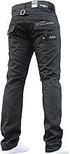Enzo BNWT New Mens Jeans Blue Designer Branded Straight Washed All Waist & Sizes