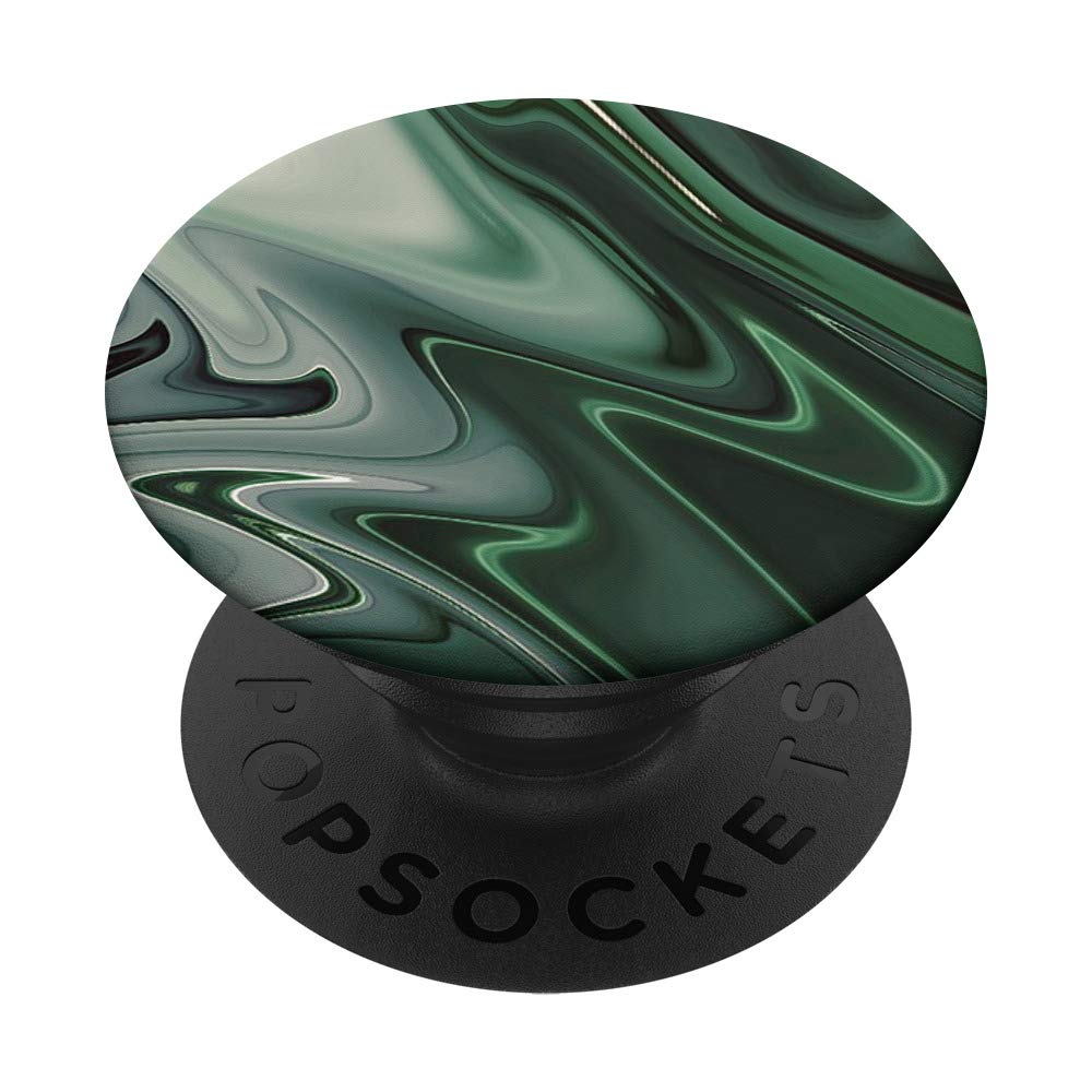 Dark Green White Cell Phone Button Holder Pop Out Back Knobs