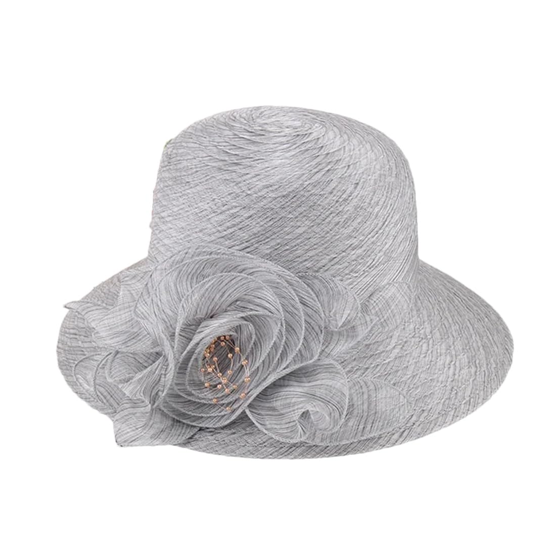 Yeuyyben Cappelli da donna per feste, copricapo da sposa, cappello fatto a mano