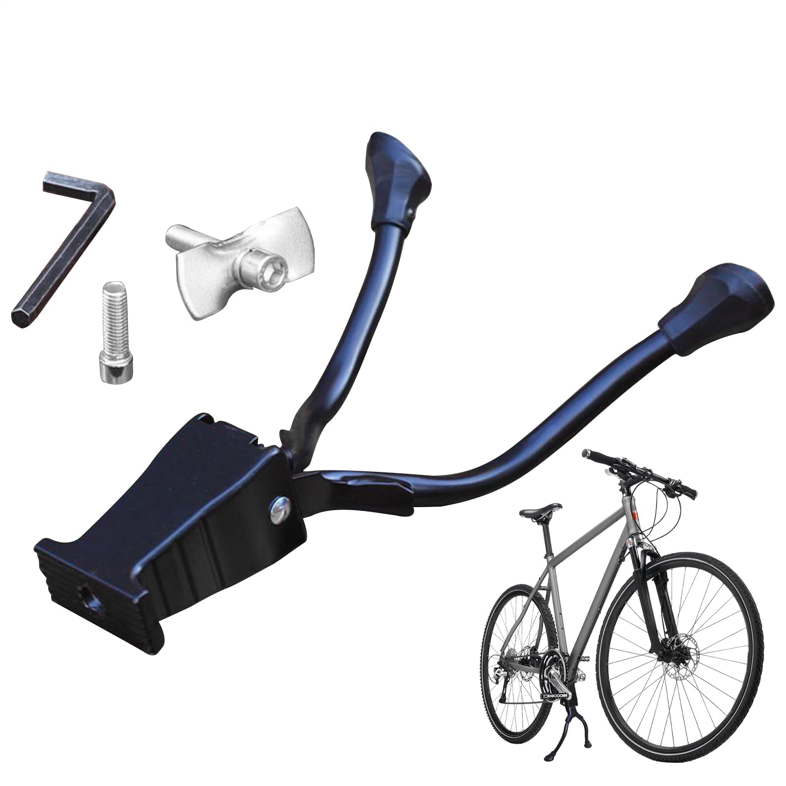 Cavalletto Centrale per Biciclette Cavalletto Doppia Gamba per Mountain | Accessorio Stabile per Mountain Bike Ciclismo Pendolari Tour Parcheggio Esterno Sport Ciclismo