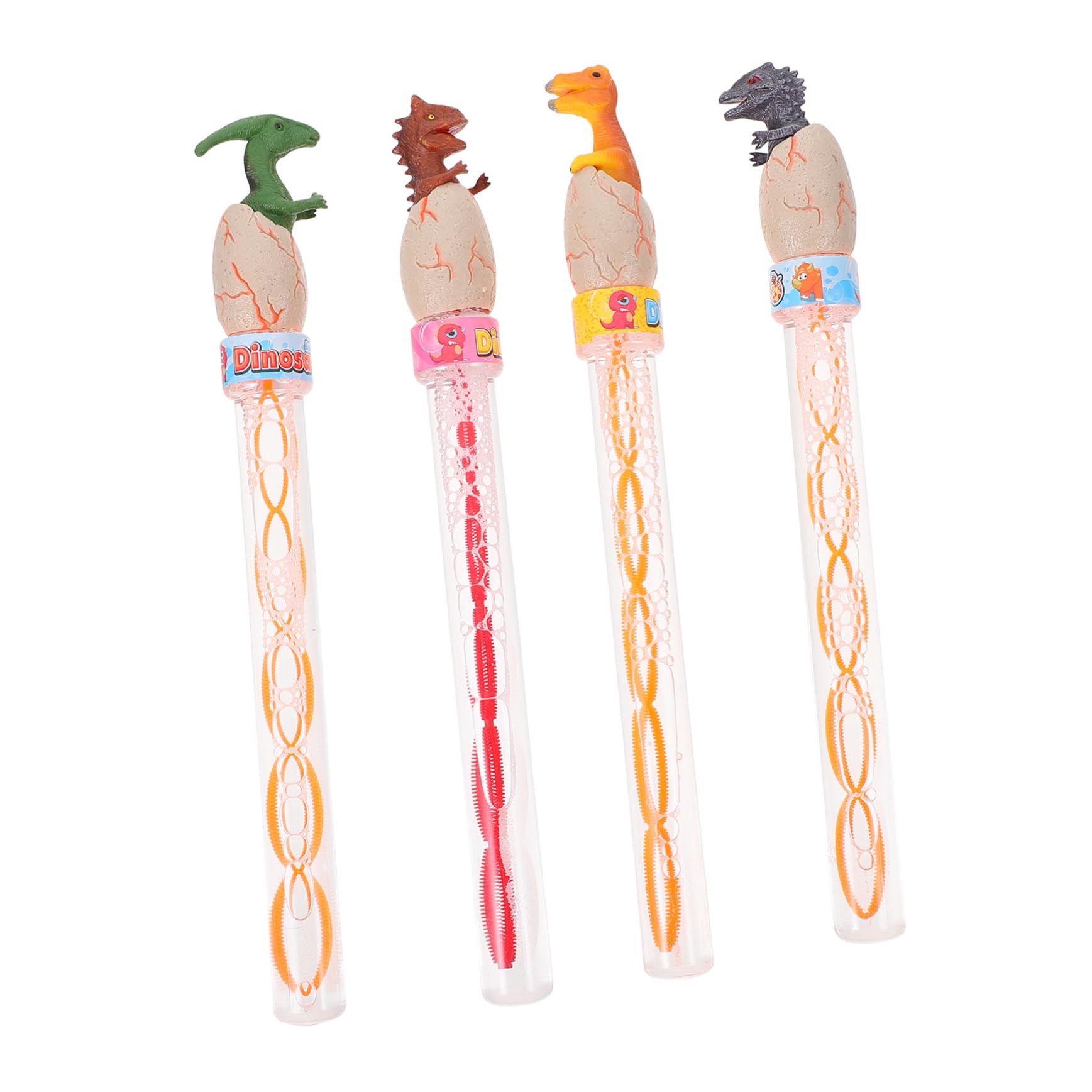 Varitas de Burbujas de Dinosaurio 4 Piezas de Plástico para Niños