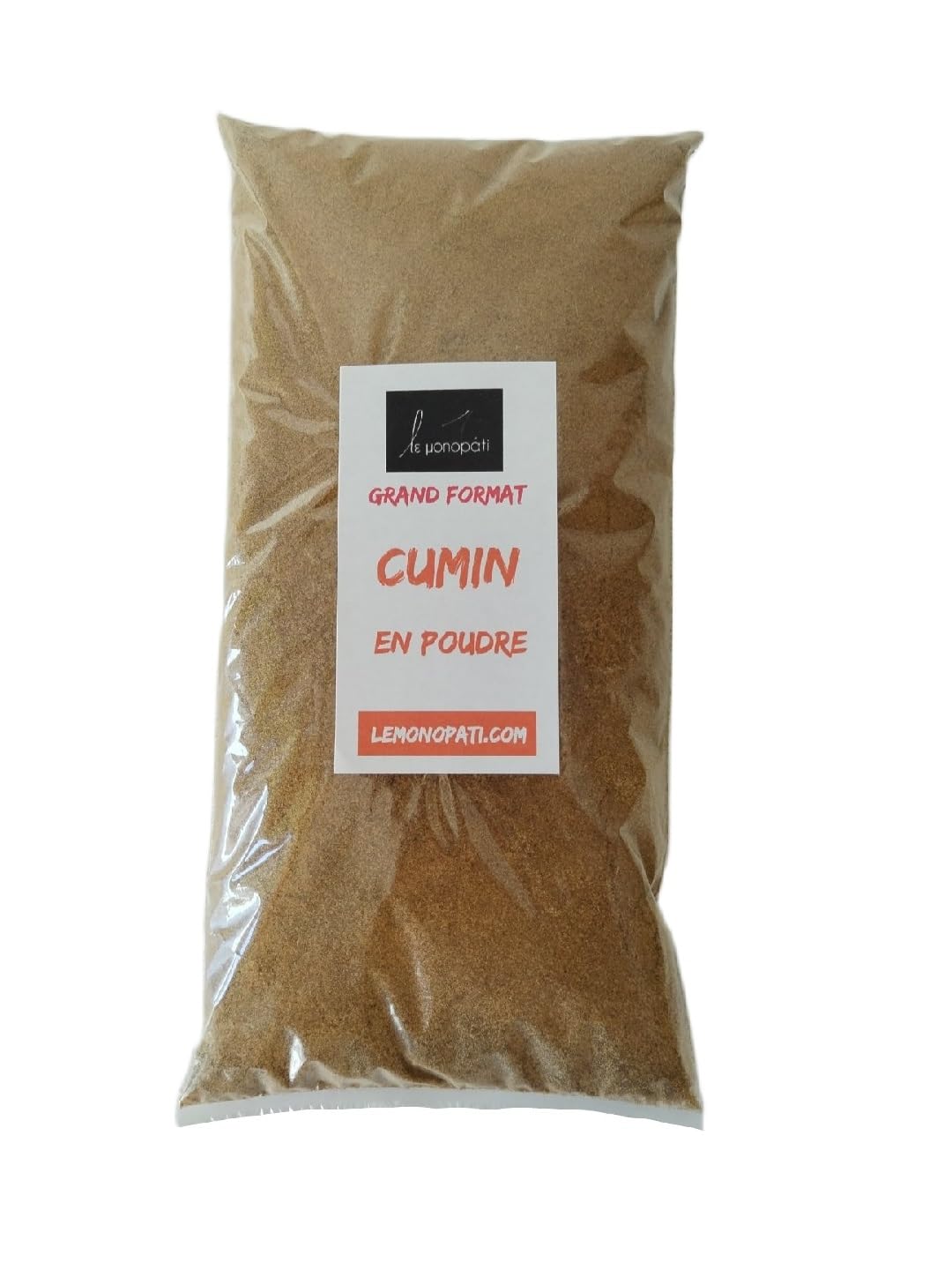 Marque française indépendante | Petite entreprise familiale | Cumin en Poudre 1kg (4x250g) | Le Monopati Grand Format | Cumin Moulu 100% Naturel | Origine Inde