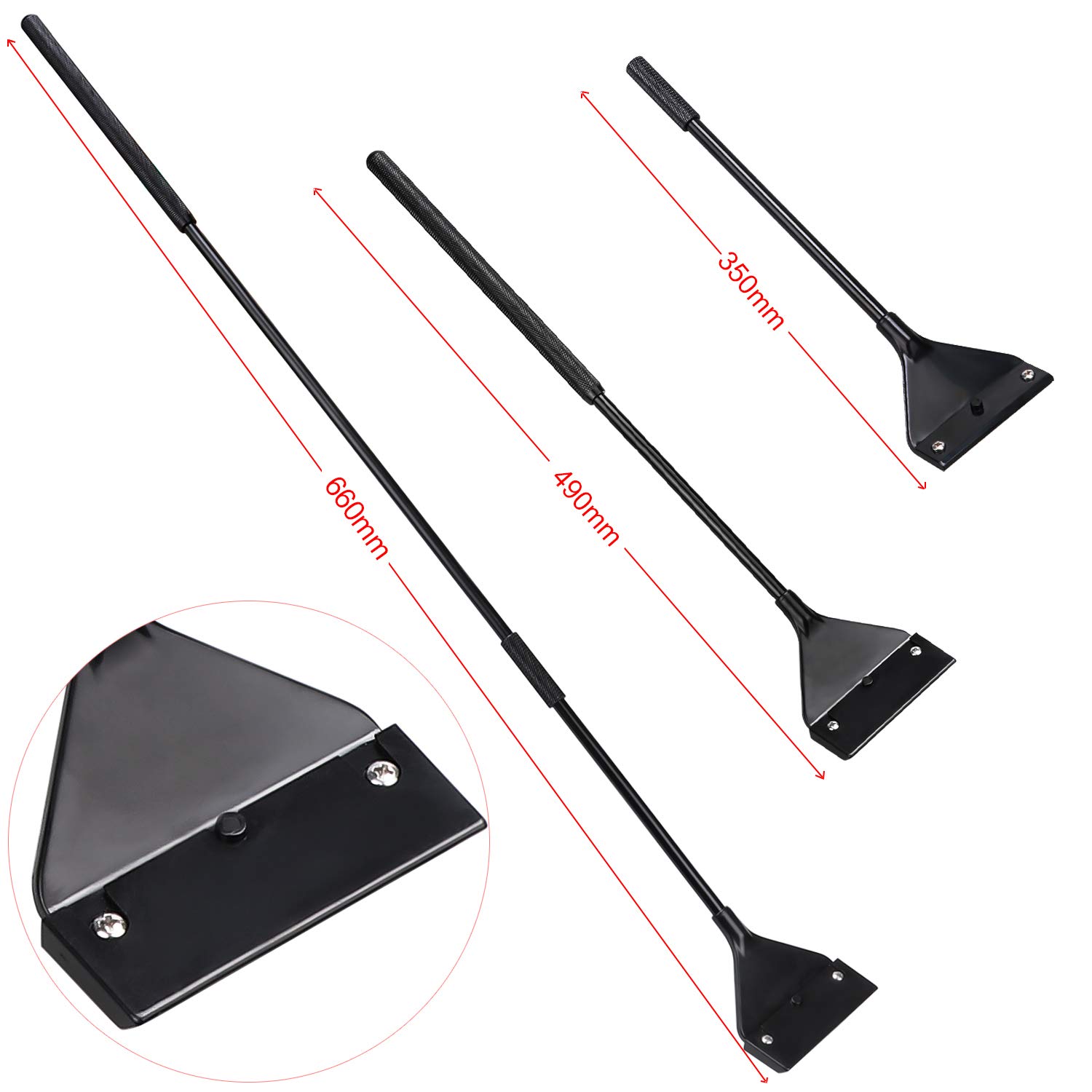 Coolty 66cm Algues Grattoir pour Aquarium avec 10pcs Acier Inoxydable Lames de Rechange, Outil de Nettoyage kit Aquarium en Verre Fish Tank