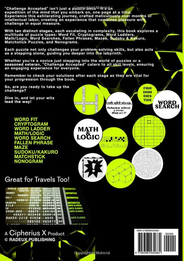 Miniatura 2 de Puzzle Book for Adults - 282 Interconnected Puzzles leading to 1 Final Answer. Activity Book Featuring Word Search Puzzles, Sudoku, Cryptograms, ...