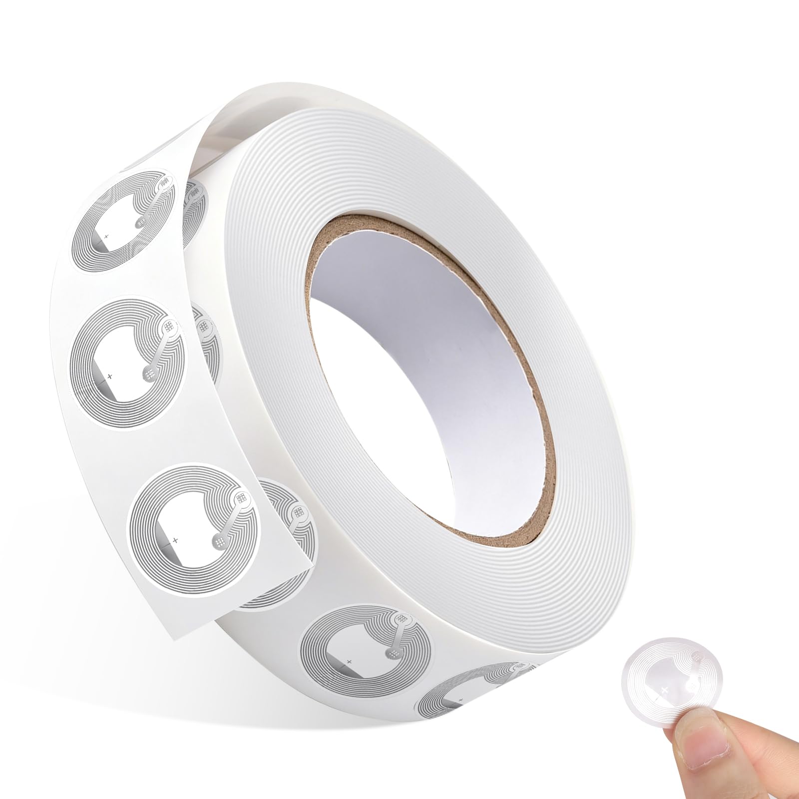 NFC Ntag213 naklejki z etykietami NFC 25 mm, okrągłe naklejki wielokrotnego zapisu na wszystkie telefony komórkowe i urządzenia