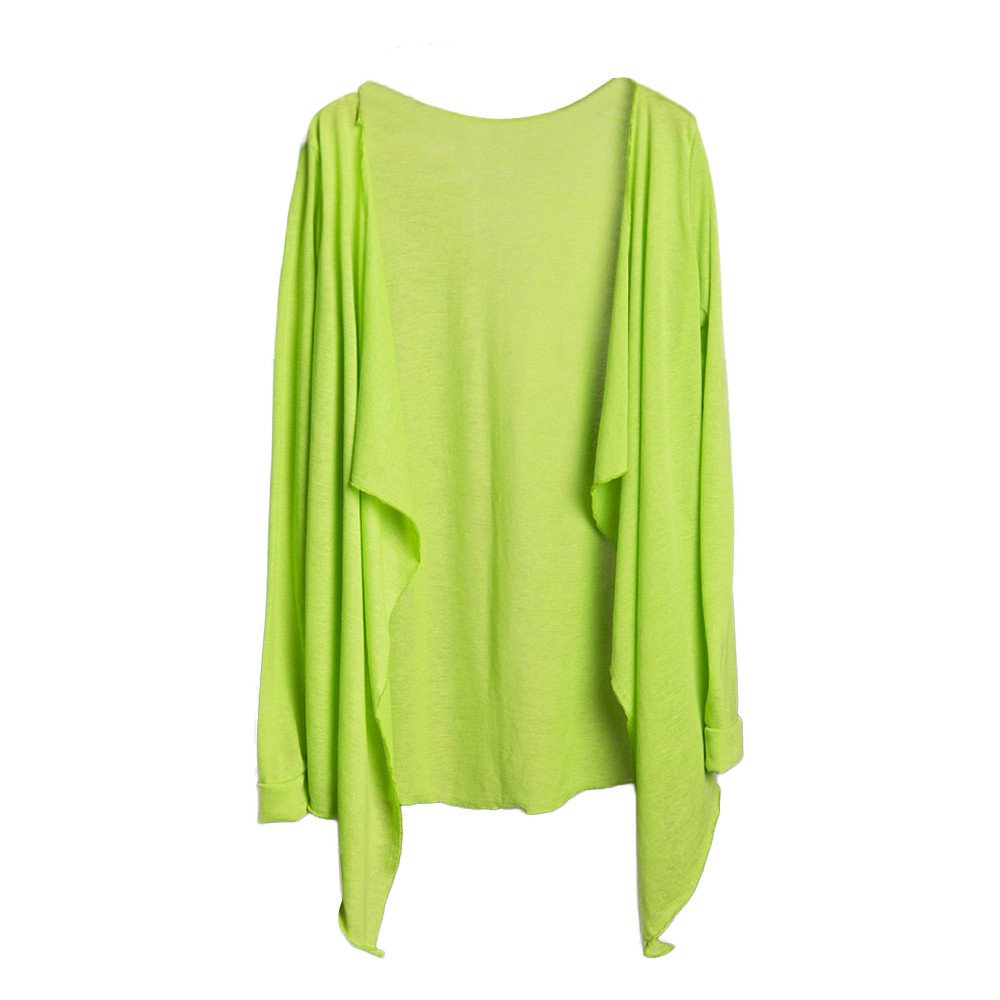 FankleCardigans for Women Sale Summer Long Thin Lightweight Long Sleeve Open Front Knit Sunscreen Outwear（Green,Free Size)