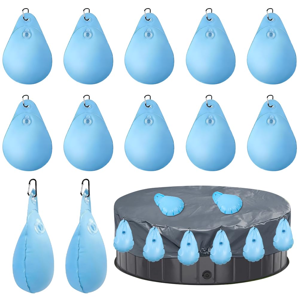 Zwembadafdekking, gewichten, waterzak, 8 stuks, verdikte zwembad Zwembadafdekking, gewichten, waterzak, 8 stuks, verdikte zwembad