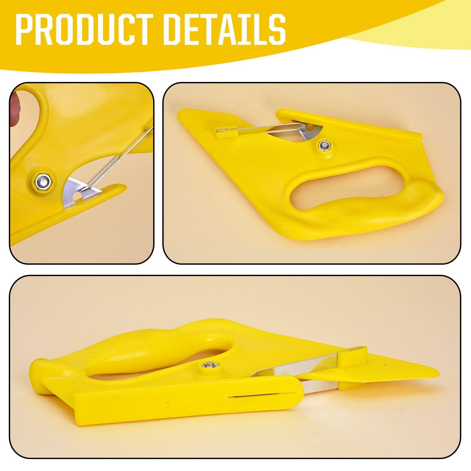 2 Pezzi Coltello Da Taglio Del Tappeto Giallo, Presa Creativa Versatile, Comoda Ergonomica, Freetta Ridotta, Taglio.