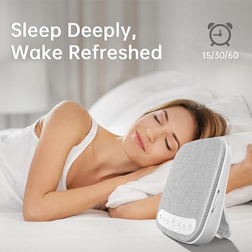 Miniatura 6 de Heavtuen, Máquina de ruido blanco, máquina de sonido portátil, recargable por USB, temporizador de sonido de sueño y luz nocturna para bebés, niños