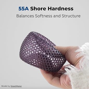 Siraya Tech Rebound 55A High Elasticity 3D Printer Resin, Black, 1kg | Fast-Rebound, 55A Shore Hardness, Flexible and Shock-Absorbing, for Prototyping, Industrial & Consumer Applications